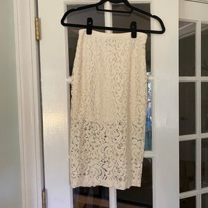 Lace High Waist Pencil Skirt